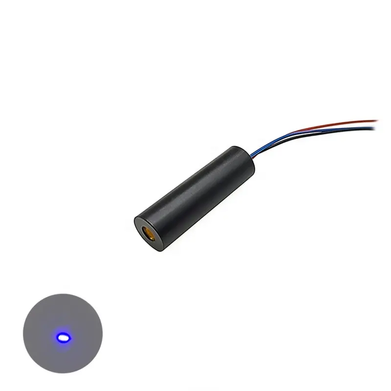 Hot Selling Compact D12mm 450nm 1mW 3V Class II TTL PWM Glass Lens Industrial Grade Blue Dot laser Diode Module