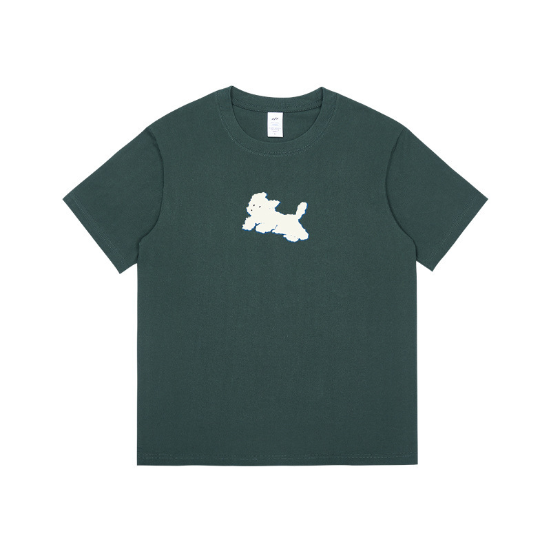 Cagnolino bianco - verde muschio scuro