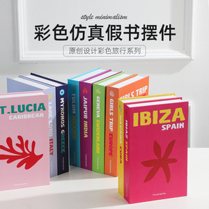 Popular Simulation <strong>Books</strong> DIY Assembly Folding <strong>Books</strong> Model Props Travel Series Coffee Table Study Creative Decoration <strong>Book</strong>