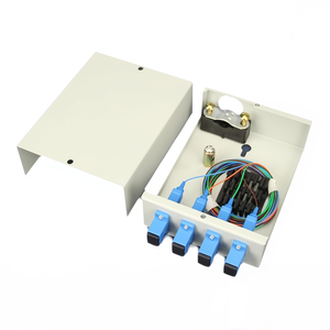Mini ODF Fibra Optica Caja de terminación de fibra de 4 núcleos Red SC/FC/LC/ST ODF Panel de conexión de fibra óptica de 4 puertos - Product Image 1