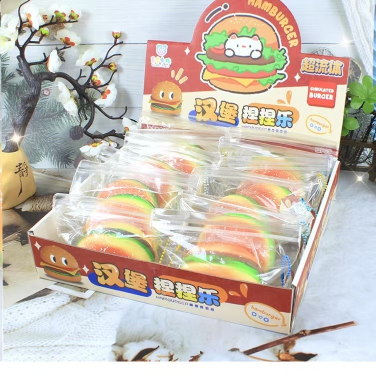 Hamburguesa Fluida - envasada individualmente con cabecera de cartón, expositor de 12 unidades