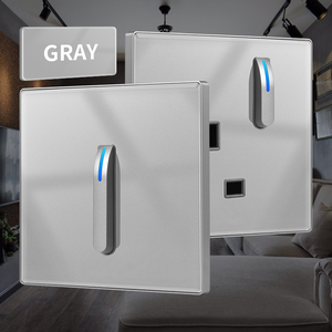 1/2/3/4 gruppo interruttore a pulsante a 1 vie interruttore a bilanciere a parete interruttore e presa - Product Image 5