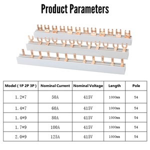 FATO Pin-<strong>Type</strong> <strong>U</strong>-<strong>Type</strong> MCB Copper <strong>Busbar</strong> 1P 2P 3P <strong>4P</strong> Insulation Fire Prevention Wiring Bar Household And Factory Use - Product Image 2