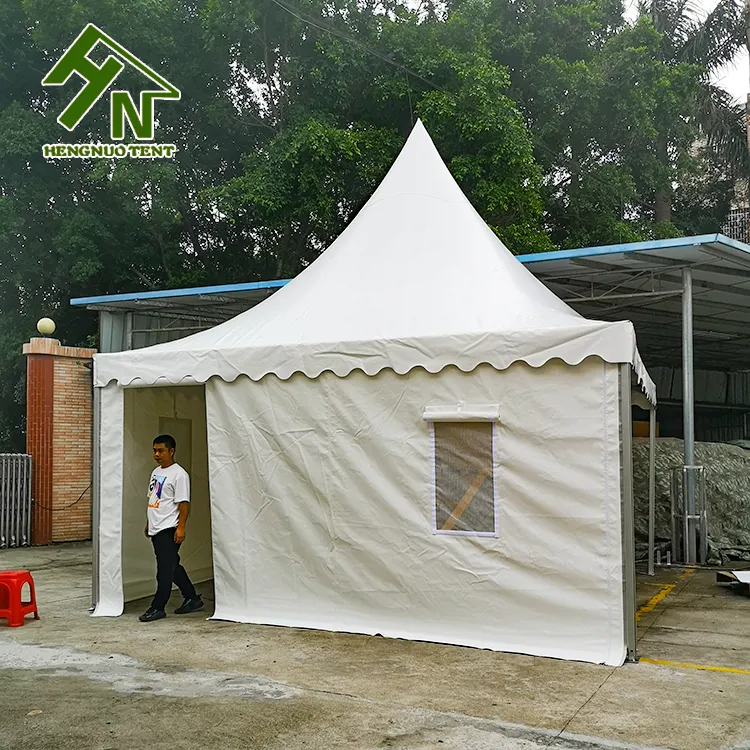 Tende da esterno della Pagoda del Gazebo di Pop-up 5x5m con la tenda della casa della tenda foranea della porta della chiusura lampo del Pvc della finestra dello schermo