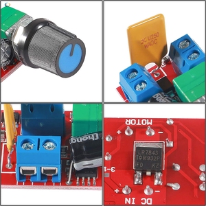 Motor PWM Drehzahl regler 3V 6V 12V 24V 35V 5A 90W mit Drehzahl regler Mini LED Dimmer