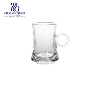 120ml yüksek kaliteli çay içecek bardağı kupalar ev kullanımı için özelleştirilmiş sofra kulplu fincan kazınmış İrlandalı kahve fincanı - Product Image 5