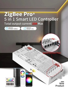 GLEDOPTO Pro + Controller LED 5-in-1 ZigBee3.0 20A Max telecomando con APP 2.4G RF PWM certificati 12-24V per il controllo della luce - Product Image 2