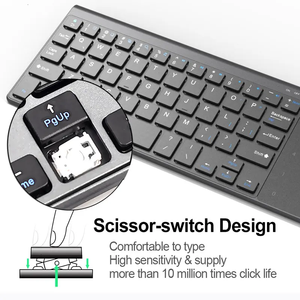 Teclado digital Delgado 2 en 1, teclado inalámbrico de 2,4G con ratón táctil digital, adecuado para Windows Desktop Laptop TV Box - Product Image 3
