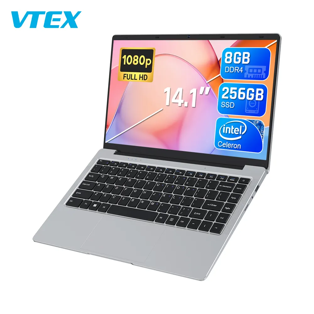 Laptop com tela HD 14 polegadas Win 11 Novidade Notebook J4125 2.5Ghz Lpddr4 8 Gb Ram 128 Gb 256 Gb 512 Gb 1 T Laptops