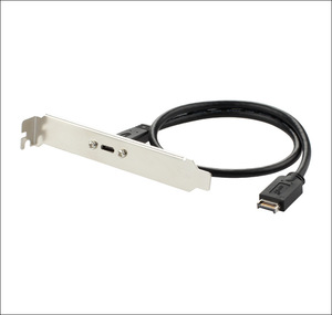 USB 3.1 Type Cメス-USB 3.1 Type Eオスコネクタ延長ケーブル、フロントパネルマウントマザーボードヘッダー付き