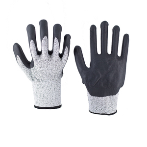 Guantes recubiertos con acabado de microespuma de nitrilo Level5 de fábrica Guantes resistentes a los cortes de seguridad para el trabajo de construcción con revestimiento anticorte - Product Image 1