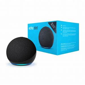 AmaZon第5世代スマートスピーカー、Alexaチャコール-真新しい