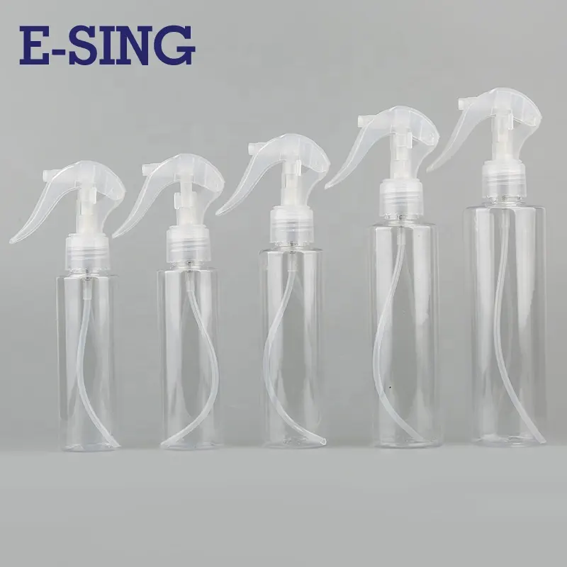 100ml 120ml 150ml 200ml PET clear plastic trigger sprayer bottle for garden watering