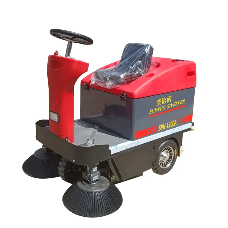ماكينة تنظيف العشب الاصطناعي بسعر جيد من Supnuo طراز SBN-1200A، مكنسة أرضية، من النوع الذي يستخدم للقيادة، مكنسة للشارع