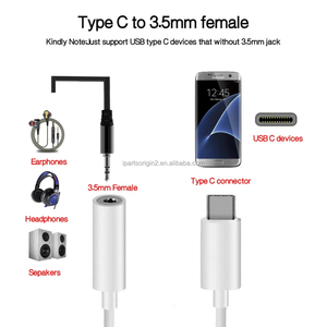 Usb-c至3.5毫米aux音频插孔适配器type-c耳机充电适配器，带3.5毫米耳机插孔，用于电话交流输出 - Product Image 2