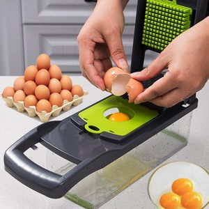 Çok fonksiyonlu mutfak gıda kesici karıştırıcı dilimleme kesici meyve 16 adet sebze kesicisi ile konteyner kesme soğan havuç sarımsak için - Product Image 4