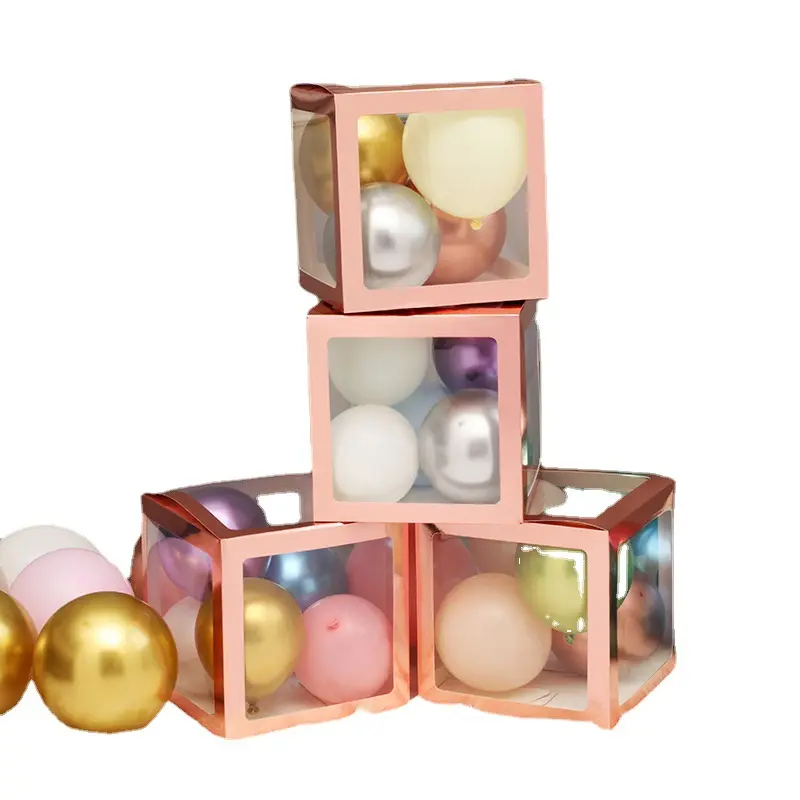 2024 Hot 30cm Überraschung Briefkasten Clear Balloon Box LIEBE Hochzeit Geburtstag Abschluss feier Urlaub Arrangement Dekoration Party Box