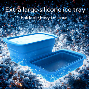 Customizable Large Squares Shape <strong>Block</strong> <strong>Ice</strong> Tray Reusable Extra Large Silicone Mold for <strong>Ice</strong> Cream <strong>Custom</strong> Logo Tool <strong>Maker</strong> - Product Image 2