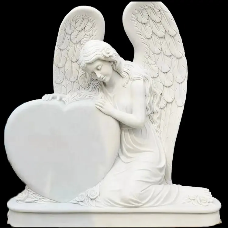 JK vente en gros style européen conception personnalisée ange cimetière pierres tombales monuments