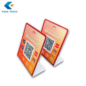 Kunden spezifischer 13,56 MHz NFC-Ständer Acryl-PVC-Chip für kontaktlosen RFID-QR-Code-Überprüfung ständer für Google Facebook-Bewertungen - Product Image 4