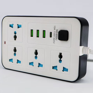 Nuevo producto Enchufe de extensión de explosión 4Way 3USB 1 Tipo-c Toma de corriente eléctrica Toma de corriente USB de 1,5 metros de largo - Product Image 5
