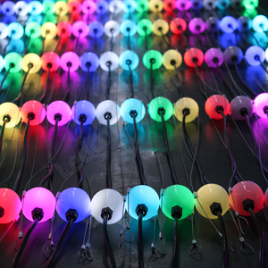 LCL 50mm 360-deg Pixel Ball <strong>String</strong> 24V RGB (W) Stage <strong>DMX</strong> 3D Light <strong>LED</strong> with Steel Wire - Product Image 5