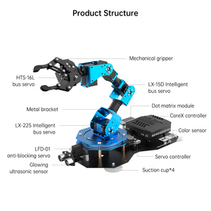 Hiwonder xArm 2.0 6DOF Python programmazione Robot istruzione stelo kit braccio robotico con espansione del sensore - Product Image 6