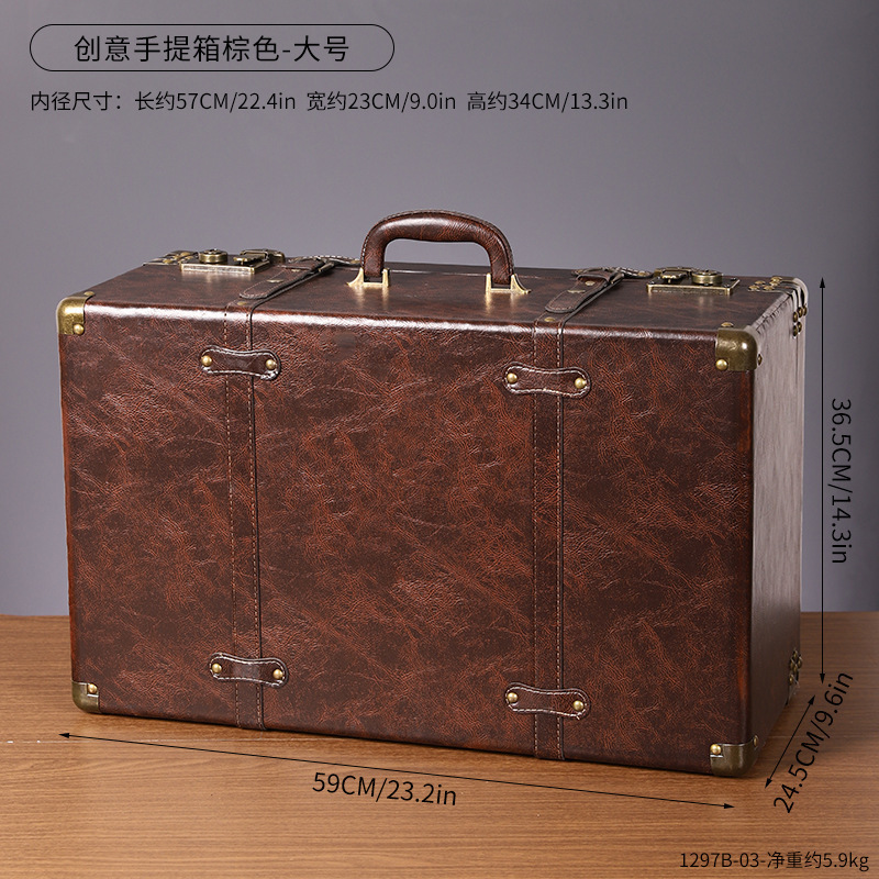 1297B-03 Valise marron - Grande