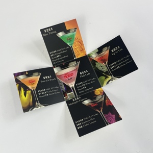Custom Cross-<strong>Shaped</strong> Mini Foldable Wine Menu Unique Design Wine Instruction <strong>Booklet</strong> High-Quality Printing - Product Image 1