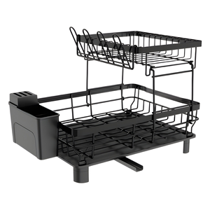 High Quality Two-Tiered Metal Dish Rack Standing <strong>Type</strong> with <strong>Excellent</strong> for Cleaning Tool &amp; Storage Direct From Factory - Product Image 6