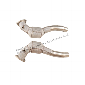 ประสิทธิภาพสูง Flow Sport 304 สแตนเลส Downpipe สําหรับเฟอร์ารี่แคลิฟอร์เนีย 4.3L ท่อไอเสียท่อ - Product Image 3