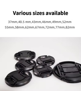 Factory Supply Extra Strong Spring DSLR Camera Lens Cap 52/55/58/62/67/72/77/82mm Lens Protection <strong>Cover</strong> With Anti-lost Rope