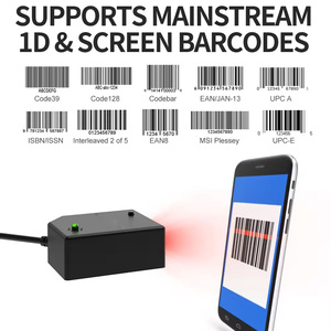 Módulo de escáner de código de barras CCD con cable 1D portátil con interfaz USB lector de código de barras integrado para escaneo de inventario en Stock