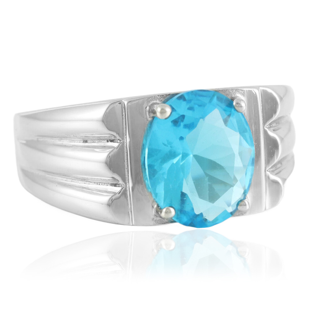 Saphir bleu clair couleur acier (qualité américaine)
