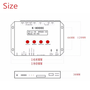 K8000C DMX512 LED Pixel RGB Controller K-8000C a colori DC5-24V Controller a colori per WS2811 WS2812 SK6812 LED strip LED modulo LED - Product Image 6