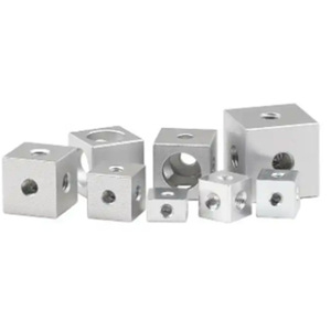 Alüminyum alaşımlı altı taraflı kare 6 yollu somun sabit blok küp kare altı tarafı somun vida delikleri dönen ışık kutusu akrilik - Product Image 4