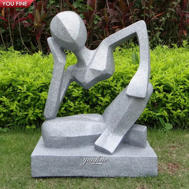 Escultura Em Mármore de Pedra Entalhadas à mão Abstrata Moderna Famoso