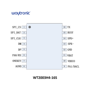 WT2003H4 16 PIN IC Sound Recorder Chip UART Serial Control Programmier barer Mp3 WAV Decoder Changer Voice Chip