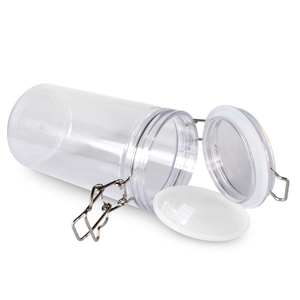 Yüksek kaliteli kare ve yuvarlak hava geçirmez depolama cam plastik kavanoz klip kapaklı bal reçel - Product Image 6