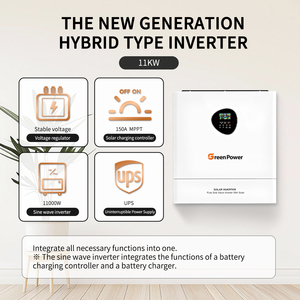 Inversor solar híbrido Controlador MPPT Salida dual 3Kw 6Kw 11Kw Inversor de onda sinusoidal pura fuera de la red y en la red 48V