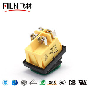 FILN Waterproof IP67 KCD4 DPST 4 Pins on OFF 24 Volt <strong>20</strong> <strong>Amp</strong> Illuminated Rocker <strong>Switch</strong> with Led Light - Product Image 6
