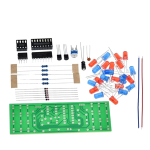 Rot Blau Doppelte Farbe Blinklichter DIY Kit Strobe NE555 CD4017 Elektronische Praxis Lernkits Suite Teile Geschenk - Product Image 2