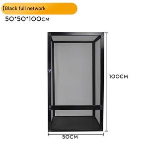 60*60*120cm katı desen sürüngen kafes evcil hayvan kafesi alüminyum teraryum Metal tel örgü elek sürüngenler için besleme kafesi - Product Image 2