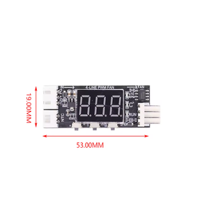 DC 12V 4線PWMファンスピードコントローラデジタルディスプレイ温度ガバナーサポート3Aオン/オフ制御電子モジュールキット - Product Image 2