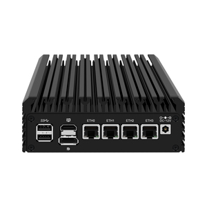 Hot Selling Intel N305/N100 Fanless Mini <strong>Computer</strong> 16GB DDR5 256GB M.2 SSD 4x2.5Gbe VPN Router Firewall <strong>Linux</strong> Mini PC New US Plug - Product Image 2