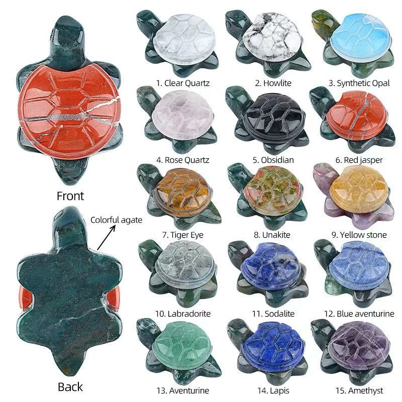 Tortue en Cristal Mélangé
