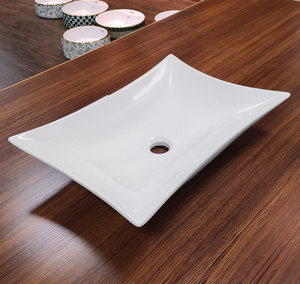 陶瓷不同类型的盆洗脸池在桌子上 - Product Image 5