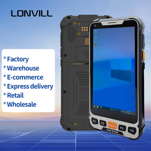 LONVILL pda scanner di codici a barre con finestre 10, a buon mercato palmare PDA windows 10 raccoglitori di dati in - Product Image 3