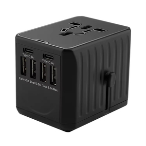 2-in-1Travel Adapters 2Type <strong>C</strong> Travel Charger with 4 USB Ports Fast Charging for Phones PCs Other Devices - Product Image 1