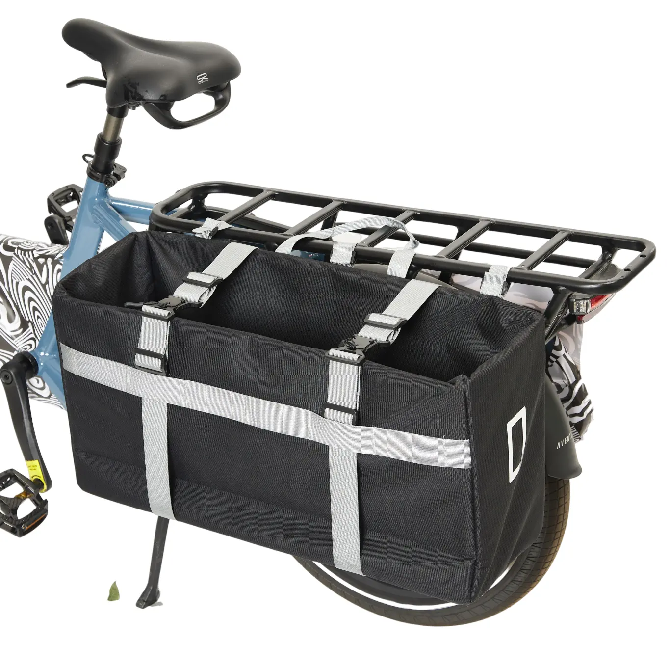 Borsa portabiciclette cargo di grande capacità personalizzata borsa portabagagli pieghevole per bici elettrica E-bike da viaggio borsa per bicicletta